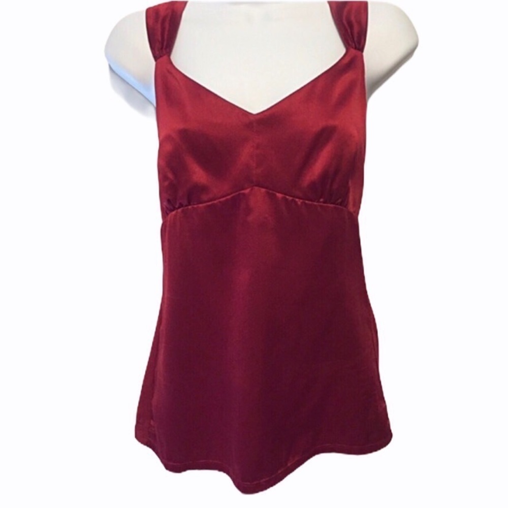 Ann Taylor Red Sleeveless Top